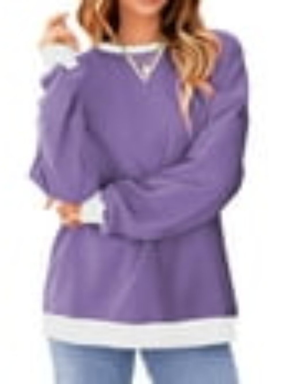 New w/tags FANTASLOOK purple $70 soft sweatshirt casual leisure, plus, 2XL